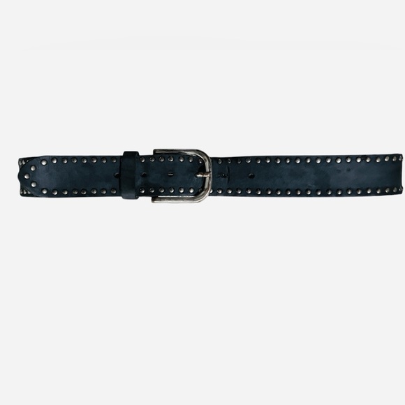 Vintage Vanzetti Studded Blue Suede (Leather Coated) Belt - Made in Germany - Picture 3 of 10